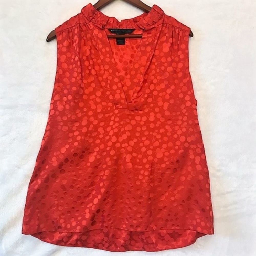 🍒 Marc by Marc Jacobs | 100% Silk Wild Cherry Top